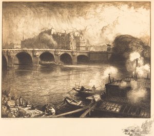 yeni köprü by Auguste Lepere