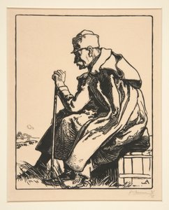 Le Roi de Serbie (Sırbistan Kralı), La Guerre de 1914, ilk seri, no.4 by Auguste Lepere