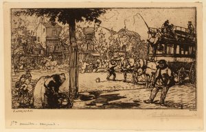 Vaugirard'daki Omnibüs Durağı by Auguste Lepere