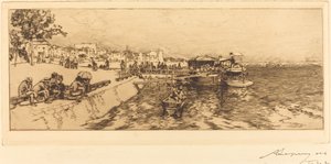 Bercy İskelesi (Embarcadere, bercy quai) by Auguste Lepere