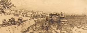 Bercy Embarcadere İskelesi, quai de Bercy, 1891. by Auguste Lepere