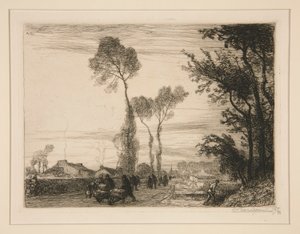 Pazardan döndün mü? (Saint-Jean-de-Monts) (Piyasadan Geri Dönüş [Saint-Jean-de-Monts]) by Auguste Lepere