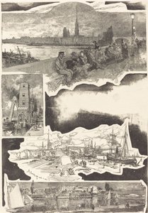 Rouen, 1888. by Auguste Lepere
