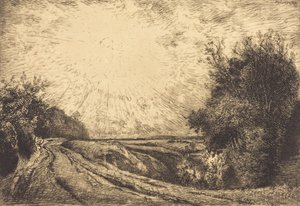 La Houssoye'den Güzergah, Crevecoeur-le-Grand La Houssoye'den Güzergah, Crevecoeur, 1913. by Auguste Lepere