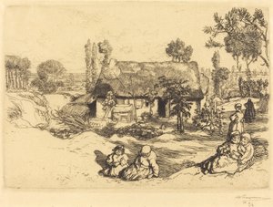 Yoksullar için Barınak, Vendee (Le nid de pauvres, Vendee) by Auguste Lepere