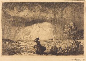 Kum Tepesinde Fırtına, Vendee by Auguste Lepere