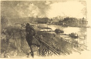 Austerlitz Köprüsü yakınlarındaki Seine, 1888.