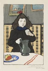 Sürahili Genç Kız, 1890 by Auguste Louis Lepère