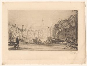 Spaarne ve St Bavo'nun görünümü