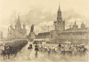 Çarın taç giyme töreni. Imperial Cortège, Place Royale