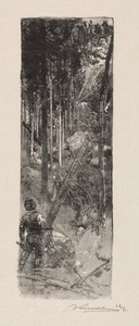 Çamların kesilmesi by Auguste Louis Lepère