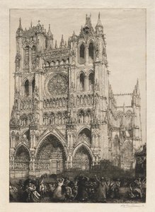 Amiens Katedrali, Envanter Günü, 1887. by Auguste Louis Lepère