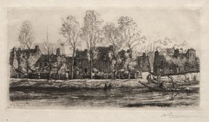 Amiens, Somme Bankaları, 1907. by Auguste Louis Lepère