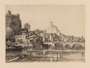 Auguste Lepère: Clisson Loire-Maritime, 1909. by Auguste Louis Lepère