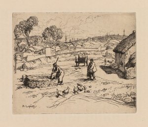 Auguste Lepère: La Masure (Vendèe) by Auguste Louis Lepère