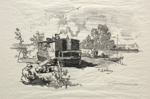 Konut teknesi. by Auguste Louis Lepère