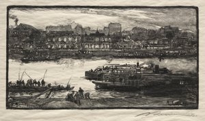 Kafeler - Şarkıcılar. by Auguste Louis Lepère
