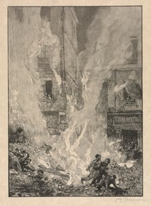 [Şehir Yangını] by Auguste Louis Lepère