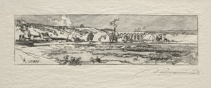 Issy les Moulineaux Gölü. by Auguste Louis Lepère