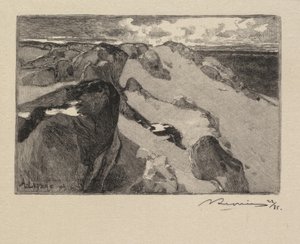 Fontainebleau Ormanı: Arbonne, Le Gros Sablon Fontainebleau Ormanı..., 1890. by Auguste Louis Lepère