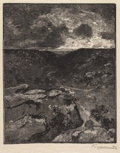 Fontainebleau Ormanı: Franchard Vadisi La Forêt de Fontainebleau: La Vallée de Franchard, 1890. by Auguste Louis Lepère