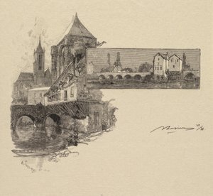 Fontainebleau Ormanı: Moret, Odun Değirmeni by Auguste Louis Lepère