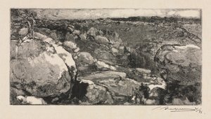 Fontainebleau Ormanı: Long-Rocher Sirki, 1888. by Auguste Louis Lepère