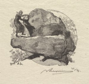 Fontainebleau Ormanı: Titreyen Kaya by Auguste Louis Lepère