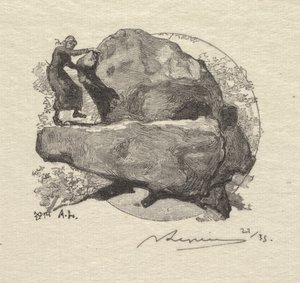 Fontainebleau Ormanı: Titreyen Kaya Fontainebleau Ormanı: Titreyen Kaya, 1890. by Auguste Louis Lepère