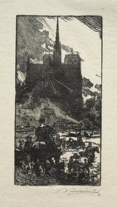 LAbreuvoir, Point St. Louis. by Auguste Louis Lepère