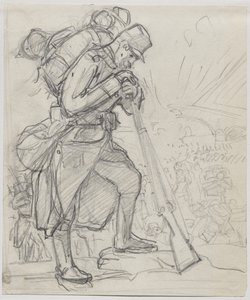 Charleroi'den Sonra Geri Çekilme... by Auguste Louis Lepère