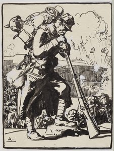 Charleroi'den Sonra Geri Çekilme... by Auguste Louis Lepère