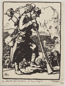 Charleroi'den Sonra Geri Çekilme... by Auguste Louis Lepère
