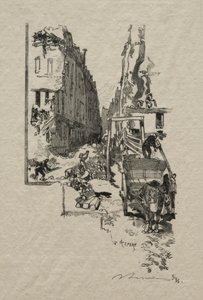 Rue Victor Kuzeni. by Auguste Louis Lepère