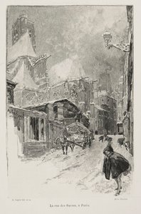 Rue des Barres, Paris. by Auguste Louis Lepère