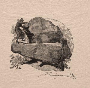 Titreyen kaya. by Auguste Louis Lepère