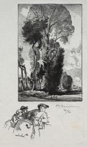 Le Bocage, 1909. by Auguste Louis Lepère