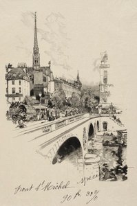 Pont Saint-Michel by Auguste Louis Lepère