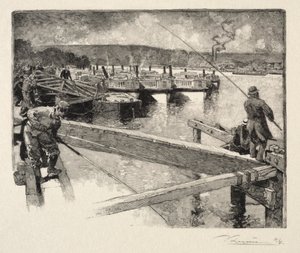 Omnibüs garajı. by Auguste Louis Lepère