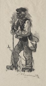 Yılan Alıcı, 1889. by Auguste Louis Lepère
