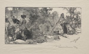Charbonnieres, 1887. by Auguste Louis Lepère