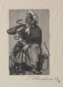 yılan tüccarı by Auguste Louis Lepère