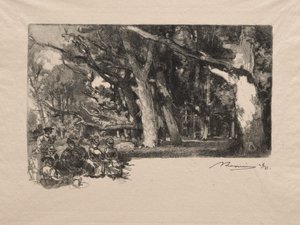 Ormanda gün ortası. by Auguste Louis Lepère