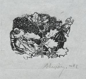 Paris Almanak, 1897: Kuyruk parçası, Kış by Auguste Louis Lepère