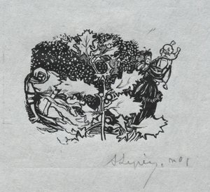Paris Almanak, 1897: Kuyruk parçası, Kış, 1897. by Auguste Louis Lepère