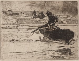 Fırtınadan Kaçan Balıkçılar, 1892. by Auguste Louis Lepère