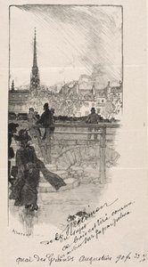 Quai des Grands Augustins. by Auguste Louis Lepère