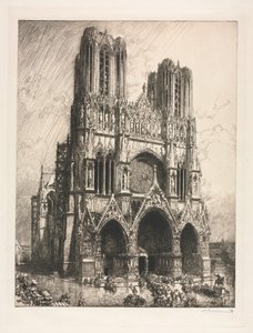 Reims Katedrali. by Auguste Louis Lepère