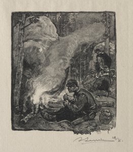 Oduncuların Yemeği, 1887. by Auguste Louis Lepère
