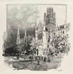 Resimli Rouen: Saint Ouen Kilisesi by Auguste Louis Lepère